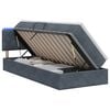 vidaXL Lit de rangement LED avec matelas Gris fonc&eacute; 90 x 200 cm