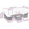 vidaXL Ensemble de canap&eacute; de jardin 8 pcs Gris clair Poly rotin