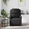 vidaXL Fauteuil de massage inclinable noir cuir véritable