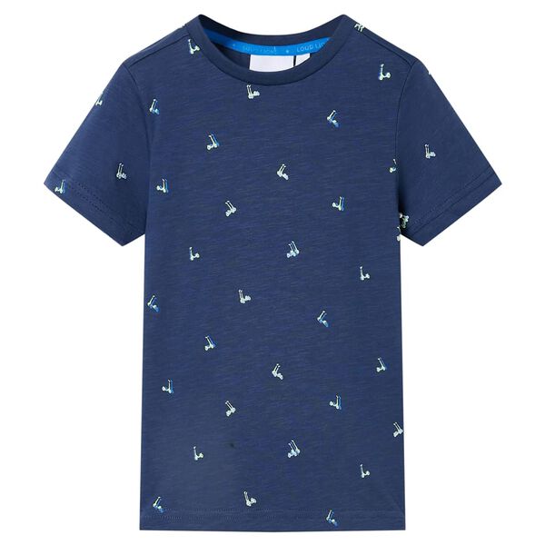 T-shirt pour enfants bleu fonc&eacute; 116