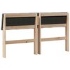 vidaXL T&ecirc;te de lit capitonn&eacute;e Gris fonc&eacute; 160 cm Pin massif