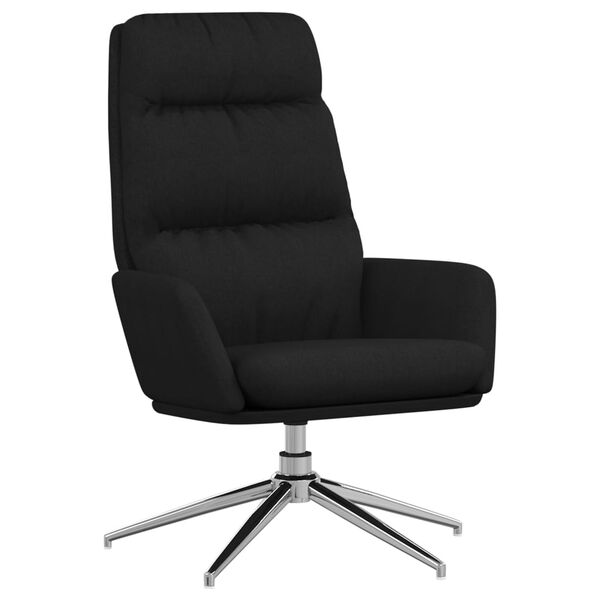 vidaXL Chaise de relaxation Noir Tissu