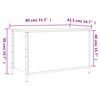 vidaXL Banc de rangement ch&ecirc;ne sonoma 80x42,5x50 cm bois d'ing&eacute;nierie