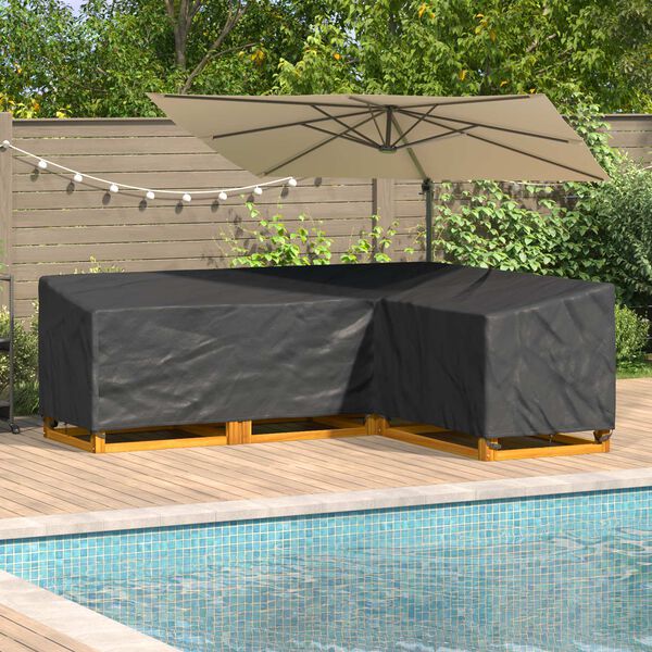 vidaXL Housse pour meubles Noir 250 x 180 x 80 cm Tissu Oxford 600D