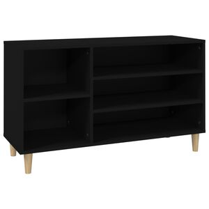vidaXL Armoire &agrave; chaussures Noir 102x36x60 cm Bois d'ing&eacute;nierie
