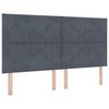vidaXL Lit &agrave; ressort LED Gris fonc&eacute; 180 x 200 cm Velours
