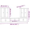 vidaXL Ensemble de meubles TV 7 pcs Blanc Bois d'ing&eacute;nierie