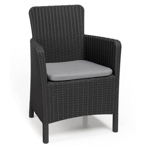 Keter Chaise de salle &agrave; manger de jardin Trenton Graphite
