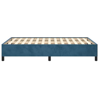 vidaXL Cadre de lit bleu foncé 120x190 cm velours