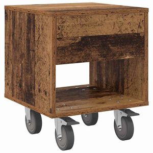 vidaXL Table de chevet Bois ancien 40,5 x 40 x 48 cm Bois d'ing&eacute;nierie