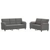 vidaXL Ensemble de Canap&eacute;s 2 pcs Gris fonc&eacute; Velours