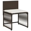 vidaXL Ensemble à manger de jardin et coussins 7 pcs marron rotin