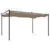 vidaXL Pergola avec toit r&eacute;tractable taupe 395x292x230 cm