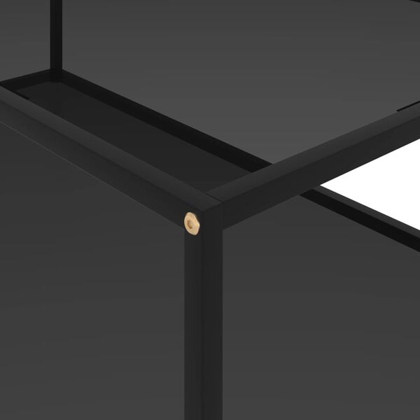 vidaXL Table basse Noir 120x60x35 cm Verre tremp&eacute;