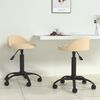 vidaXL Chaises pivotantes &agrave; manger lot de 2 Cr&egrave;me Velours