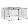 vidaXL Cage animaux de compagnie à 12 panneaux et porte Noir 35x35 cm