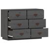 vidaXL Buffet Gris 100x40x75 cm Bois massif de pin