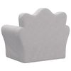 vidaXL Canap&eacute; pour enfants gris clair peluche douce