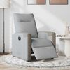 vidaXL Fauteuil inclinable &eacute;lectrique Gris clair Tissu