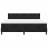 vidaXL Lit &agrave; ressorts avec matelas Noir 180 x 200 cm Velours