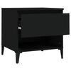 vidaXL Tables d'appoint 2 pcs Noir 50x46x50 cm Bois d’ingénierie
