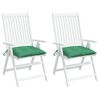 vidaXL Coussins de chaise lot de 2 vert 40x40x7 cm tissu oxford