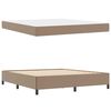 vidaXL Cadre de lit avec matelas Cappuccino 180 x 200 cm tissu