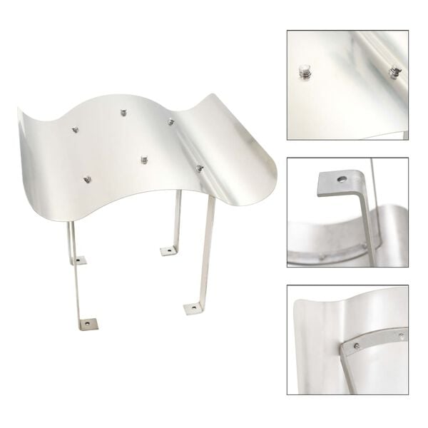 vidaXL Capot de chemin&eacute;e Acier inoxydable 60 x 60 x 38 cm