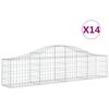 vidaXL Paniers &agrave; gabions arqu&eacute;s 14 pcs 200x30x40/60 cm Fer galvanis&eacute;