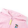 Sweatshirt &agrave; capuche avec fermeture &eacute;clair pour enfants rose vif 92