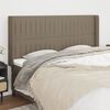 vidaXL T&ecirc;te de lit avec oreilles Taupe 183x16x118/128 cm Tissu
