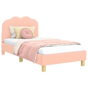vidaXL Cadre de lit pour enfants avec t&ecirc;te de lit Rose 80 x 160 cm