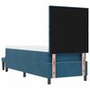 vidaXL Lit &agrave; ressorts avec matelas Bleu fonc&eacute; 80 x 200 cm Velours