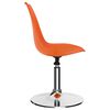 vidaXL Chaises &agrave; manger pivotantes lot de 2 orange similicuir