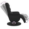 vidaXL Fauteuil inclinable de massage repose-pieds noir similicuir