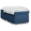 vidaXL Sommier &agrave; lattes de lit avec matelas Bleu 90x190 cm Tissu