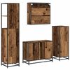 vidaXL Ensemble de mobilier de salle de bain 4 pcs Bois Ancien