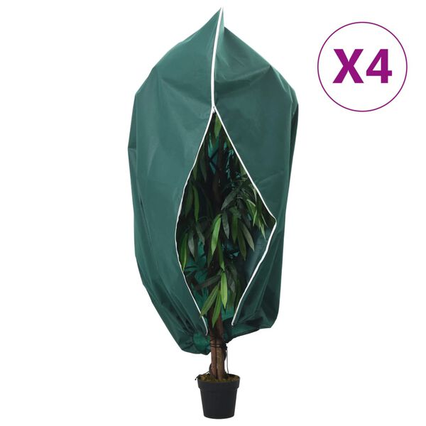 vidaXL Housses de protection pour plantes avec fermeture &eacute;clair 4 pcs