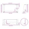 vidaXL Pieds de table basse en U, 2 pi&egrave;ces, noir, 70 x (30-31) cm, acier