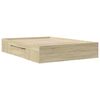 vidaXL Cadre de lit sans matelas ch&ecirc;ne sonoma 120x200 cm