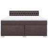 vidaXL Sommier &agrave; lattes de lit avec matelas Marron fonc&eacute; 180x200 cm