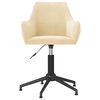 vidaXL Chaises pivotantes &agrave; manger lot de 2 cr&egrave;me velours