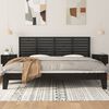 vidaXL T&ecirc;te de lit murale Noir 166x3x63 cm Bois massif de pin