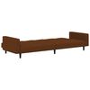 vidaXL Canap&eacute;-lit &agrave; 2 places avec tabouret Marron Tissu microfibre
