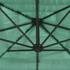 vidaXL Parasol de jardin avec m&acirc;t en acier vert 288x288x225 cm