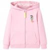 vidaXL Sweatshirt &agrave; capuche avec fermeture &eacute;clair pour enfants rose 92