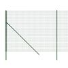 vidaXL Cl&ocirc;ture en treillis m&eacute;tallique vert 1,6x25 m acier galvanis&eacute;