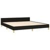 vidaXL Cadre de lit sans matelas noir 160x200 cm tissu