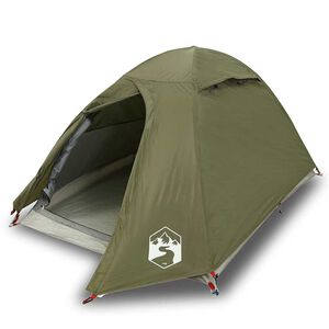 vidaXL Tente de camping &agrave; d&ocirc;me 2 personnes vert olive imperm&eacute;able