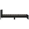 vidaXL Cadre de lit sans matelas avec t&ecirc;te de lit noir 100x200 cm